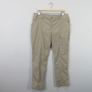 Duluth Trading Co Womens Dry On The Fly 16 x 31 Khaki Outdoor Cargo Pants Nylon